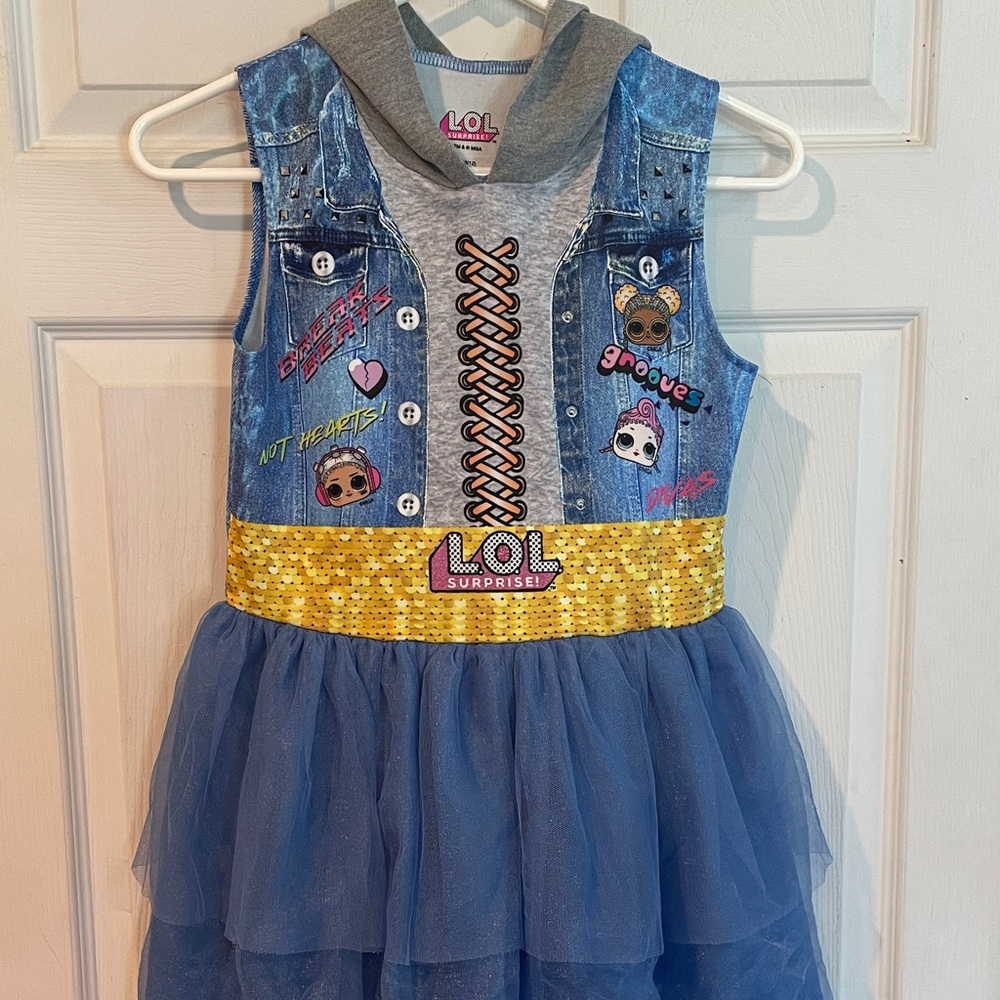 L.O.L. Surprise! Size 10/12 Denim and Gold Tutu Costume or dress